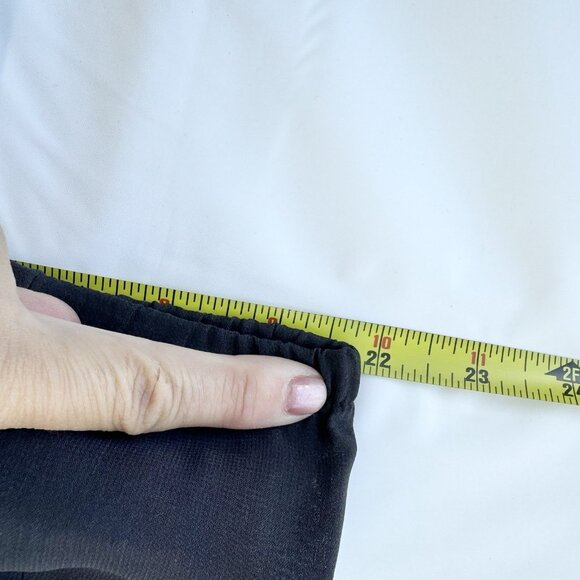 Tristan & Iseut Sheer Grey Chiffon Long Skirt Drawstring Closure Size L Vintage - Picture 6 of 12